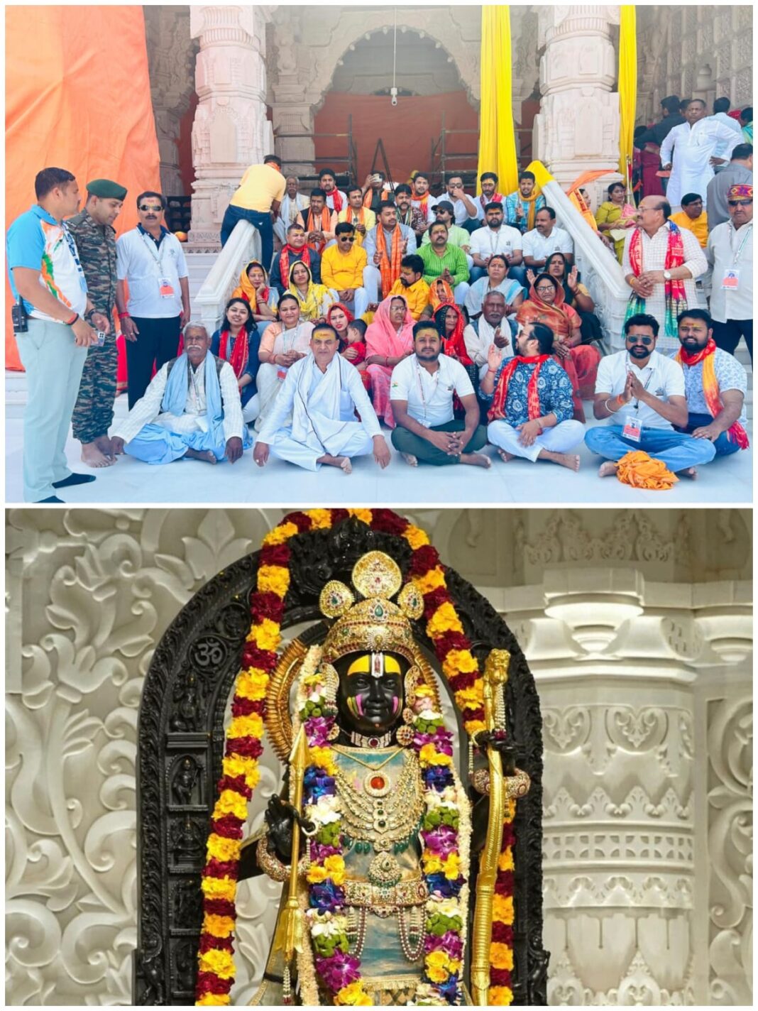 Ayodhya: रामलला के दरबार में शहीदों के परिवार और टीम के सदस्य